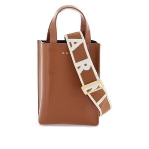 MARNI Tote Bag with Logo Strap Women BROWN Handbags
